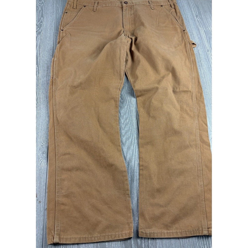 Dickies Carpenter Pants Mens 42x30 Tan Brown Canvas Workwear Grunge Straight Leg